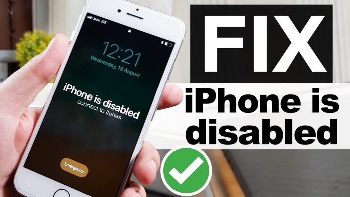 How to unlock disabled iphone